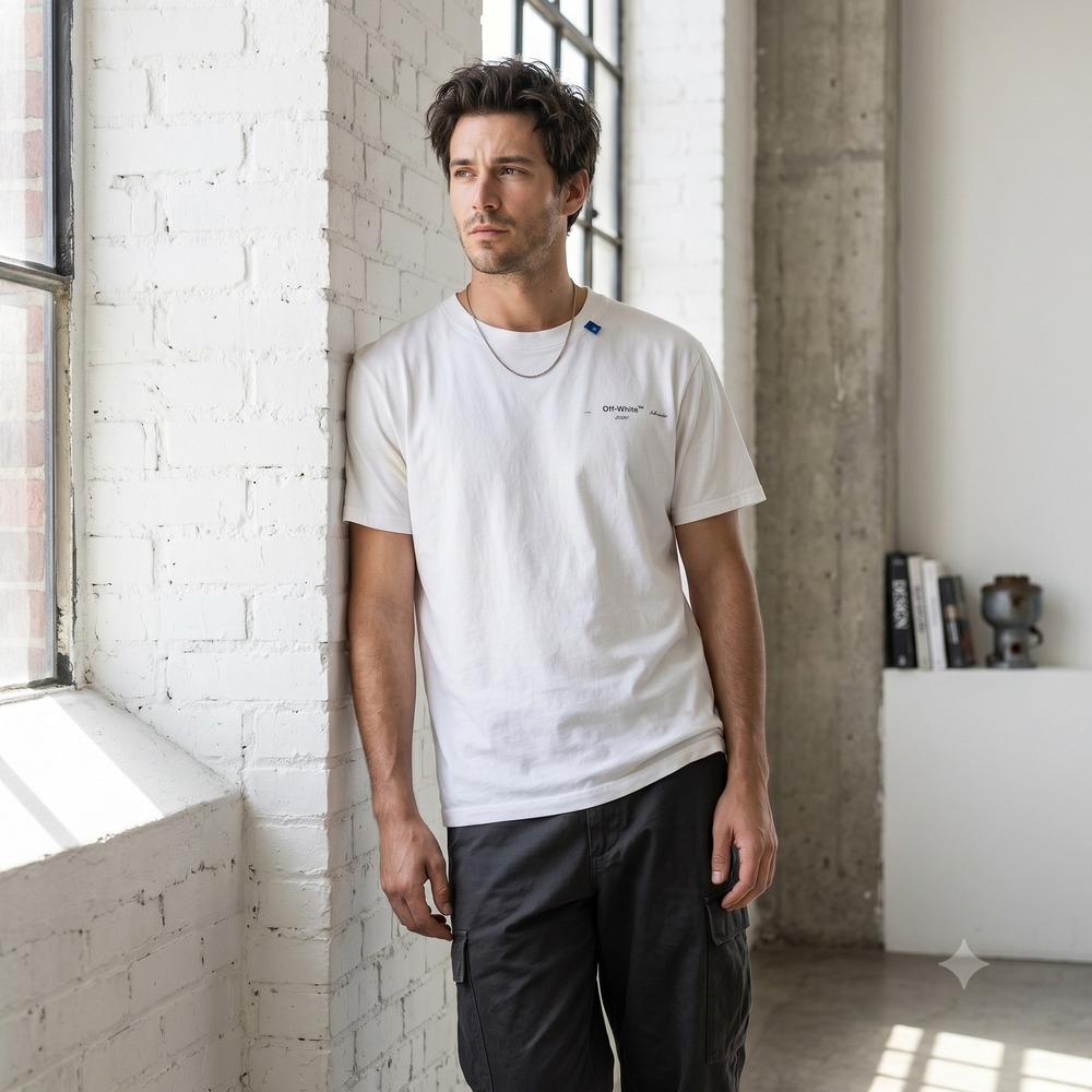 Off-White‎ Mens T-Shirt XL White Fall-Winter 2020 Graphic Streetwear Hypebeast